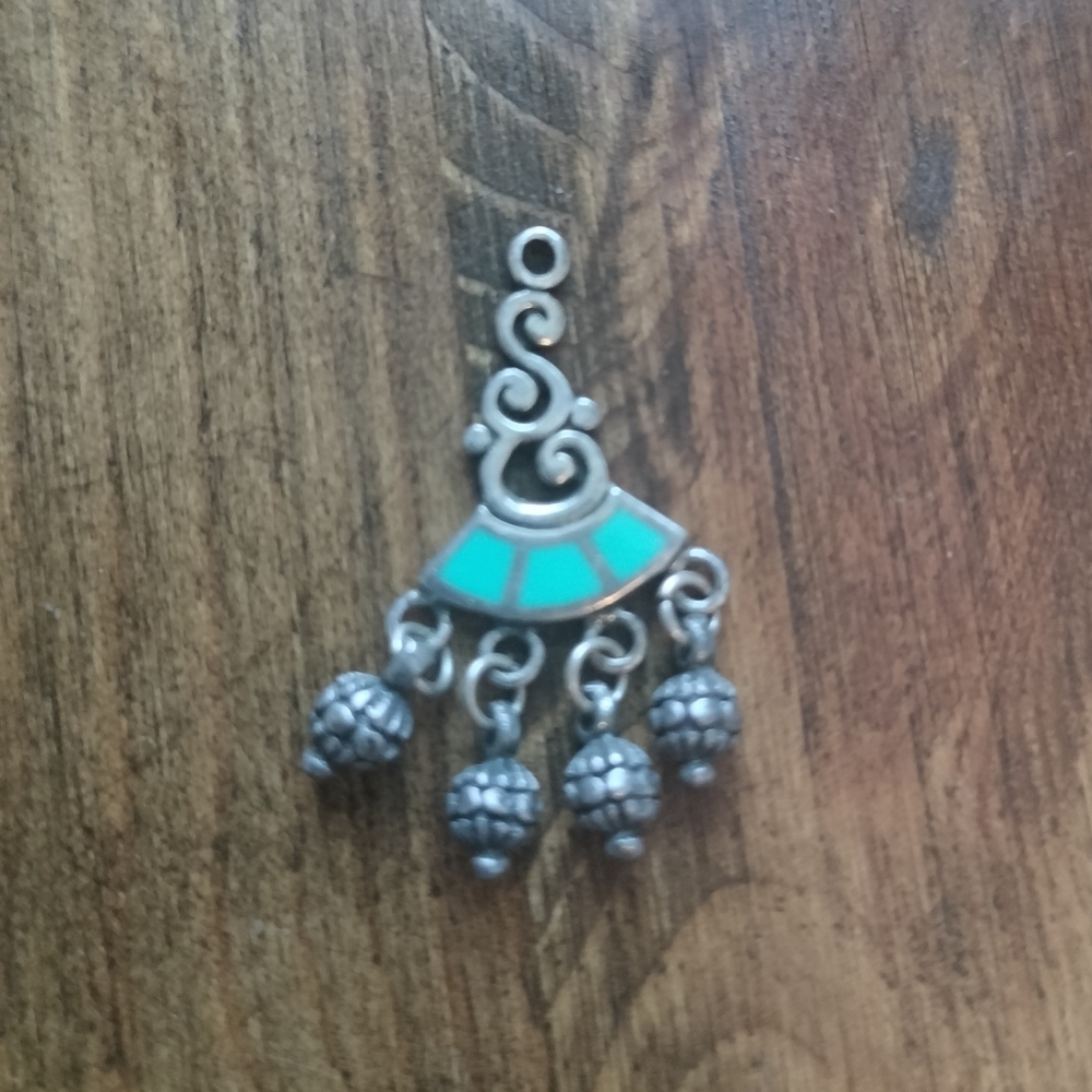 Vintage 925 Turquoise Inlay With Sterling Grenades WW2